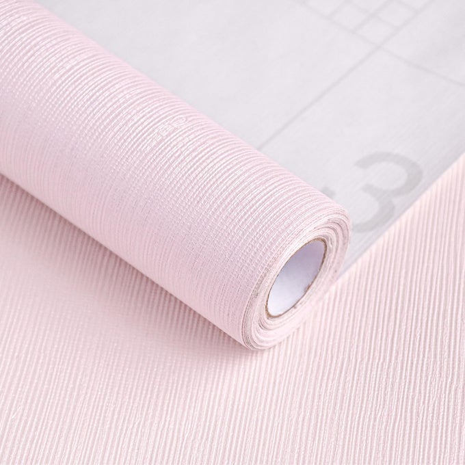 LIGHT PINK PEEL AND STICK WALLPAPER PINK CONTACT PAPER FOR CABINETS AND DRAWERS TEXTURED EMBOSSED SELF ADHESIVE REMOVABLE WALLPAPER BEDROOM BATHROOM WATERPROOF GIRLS KIDS ROOM 157INW 787L