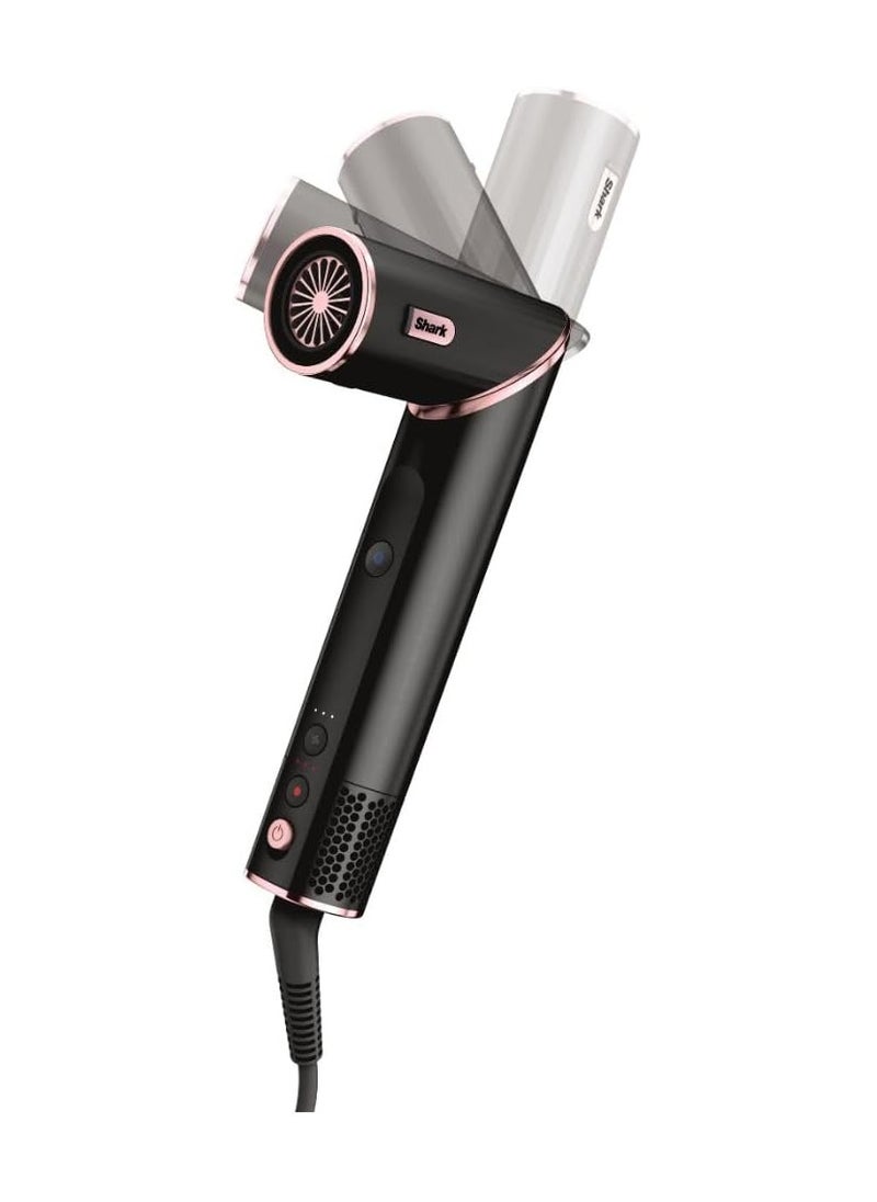 Shark Shark FlexStyle 5-in-1 Air Styler & Hair Dryer with Storage Case, Powerful, Lightweight, Black/Rose Gold, HD440ME  - Image 3