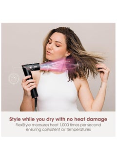 Shark Shark FlexStyle 5-in-1 Air Styler & Hair Dryer with Storage Case, Powerful, Lightweight, Black/Rose Gold, HD440ME  - Image 4