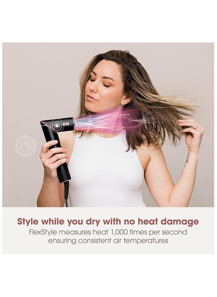 Shark Shark FlexStyle 5-in-1 Air Styler & Hair Dryer with Storage Case, Powerful, Lightweight, Black/Rose Gold, HD440ME  - Image 4