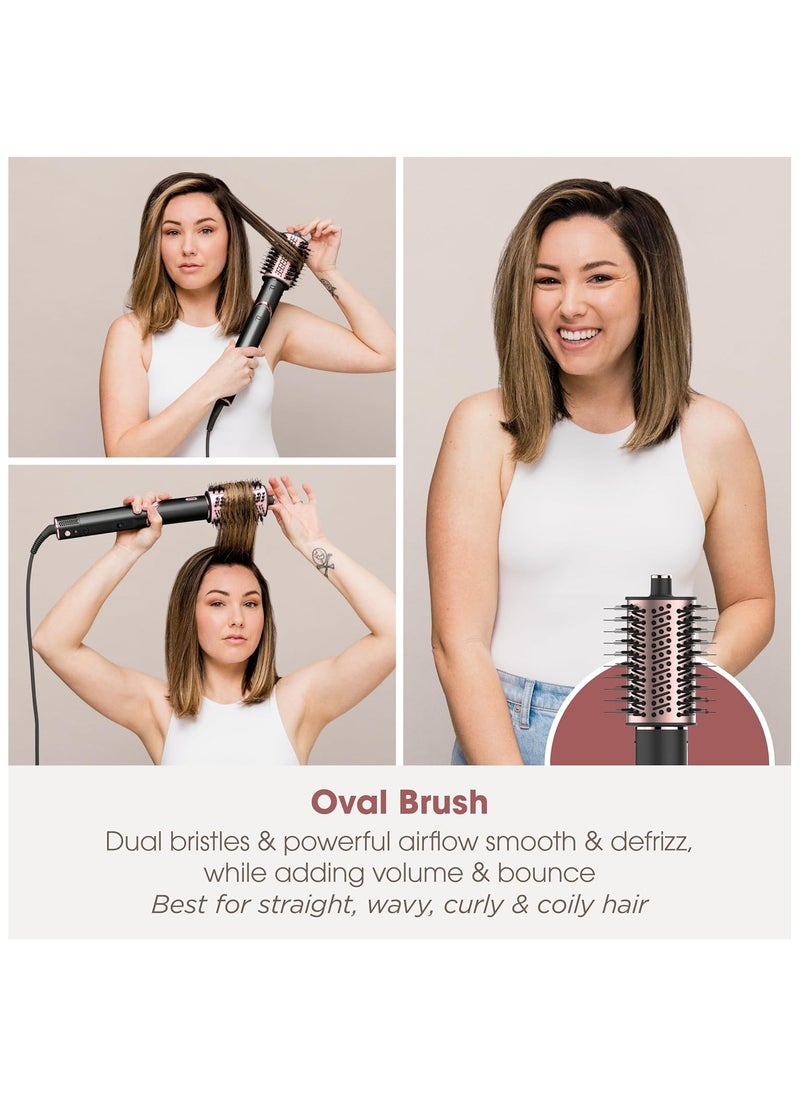 Shark FlexStyle 5-in-1 Air Styler & Hair Dryer with Storage Case, Powerful, Lightweight, Black/Rose Gold, HD440ME