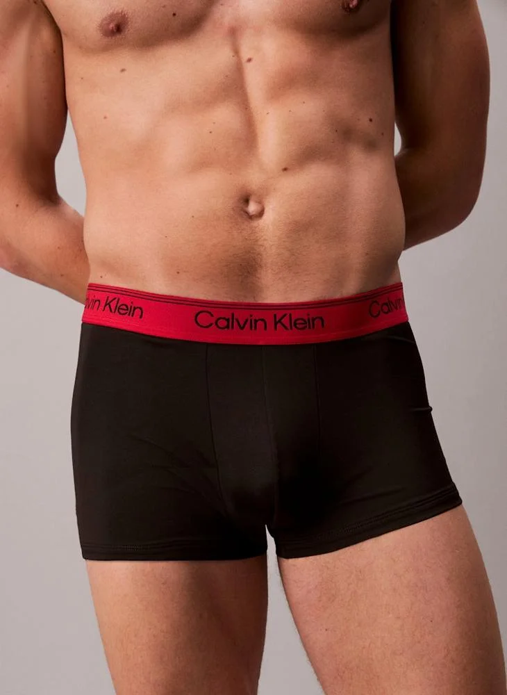 CALVIN KLEIN 3 Pack Low Rise Trunks - Microfibre Stretch