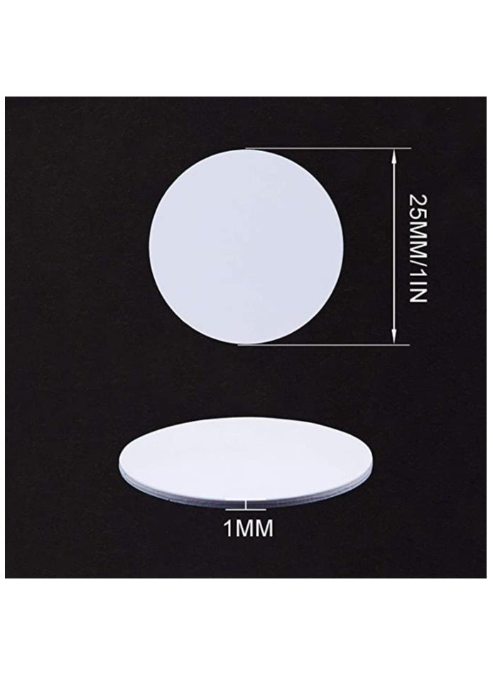 Generic - 50 Pieces 215 NFC Card Tag Blank White PVC Card NFC Coin Cards Compatible with Tagmo and NFC Enabled Mobile Phones and Devices Round 25 mm 1 Inch - Image 1