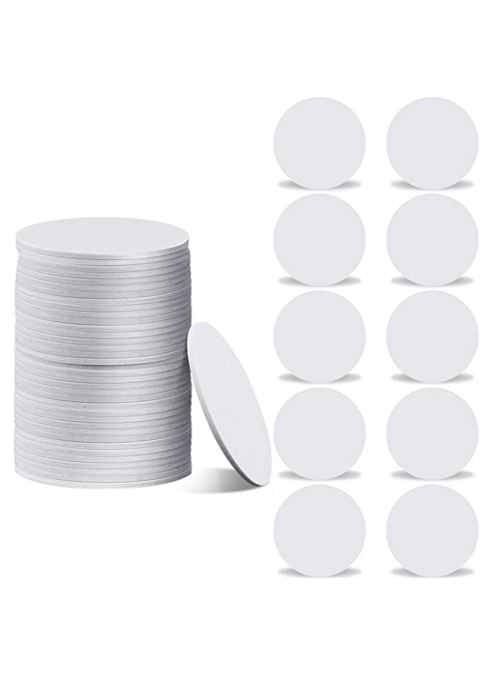 Generic - 50 Pieces 215 NFC Card Tag Blank White PVC Card NFC Coin Cards Compatible with Tagmo and NFC Enabled Mobile Phones and Devices Round 25 mm 1 Inch - Image 1