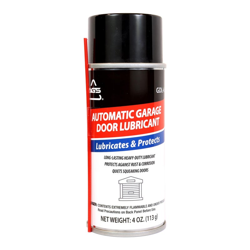 AGS Company Automotive Solutions Garage Door Lubricant Spray â€“ 4 oz Aerosol, Protects Rollers & Springs, Quiets Squeaks, All-Weather Formula - Image 1