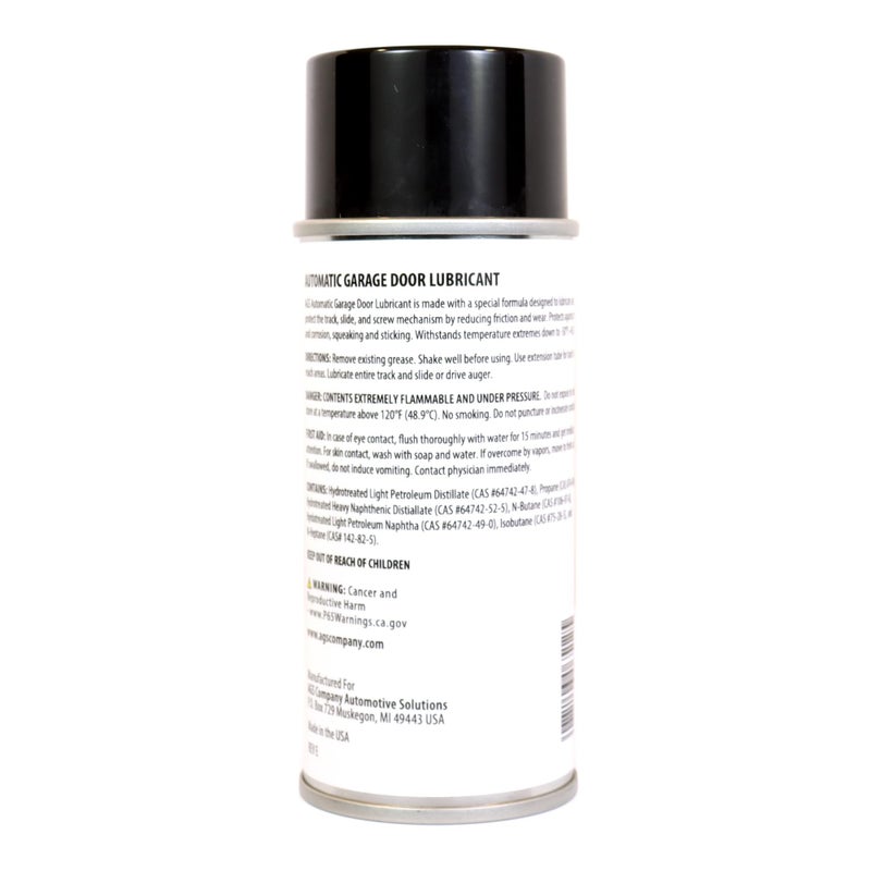 AGS Company Automotive Solutions Garage Door Lubricant Spray â€“ 4 oz Aerosol, Protects Rollers & Springs, Quiets Squeaks, All-Weather Formula - Image 2