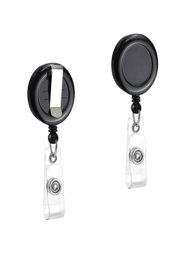 HAWAWA 10 Pack Retractable Badge Reels with Belt Clip, Badge Holder Reels for Students, Teachers, Office Workers Dia.3.2 cm - Image 4