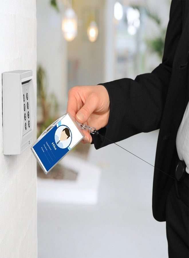 HAWAWA 10 Pack Retractable Badge Reels with Belt Clip, Badge Holder Reels for Students, Teachers, Office Workers Dia.3.2 cm - Image 5