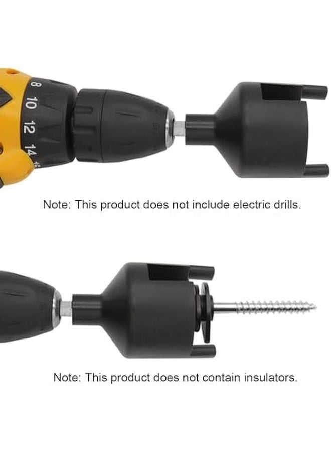 2PCS Black Electric Fence Insulator Self Tapping Wire Hook Nail Socket for Energizer Posts Orchards Gardens - Image 4