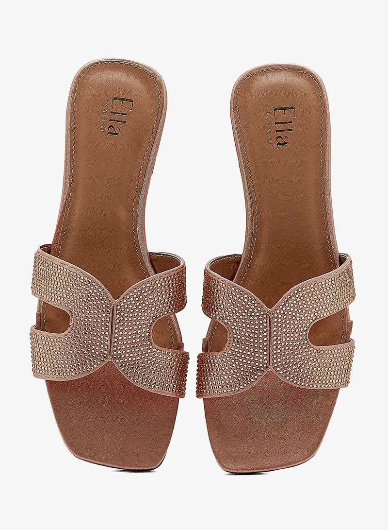 ELLA glitter flat sandal