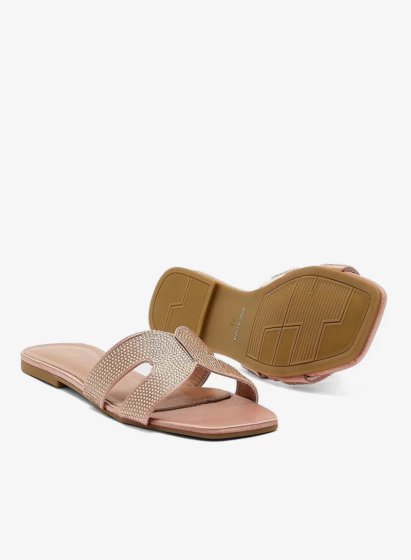 ELLA glitter flat sandal