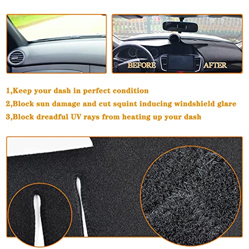 Hex Autoparts Dash Cover Mat Dashboard Pad Black Replacement for Chevy C10 C20 C30 K10 K20 K30 Truck 1981-1986 - Image 2