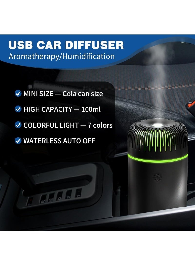 هوجفتس مرطب وموزع عطري للسيارة، موزع زيوت عطرية، موزع صغير محمول يعمل عبر USB للسيارة والمنزل والمكتب وغرفة النوم - Image 2