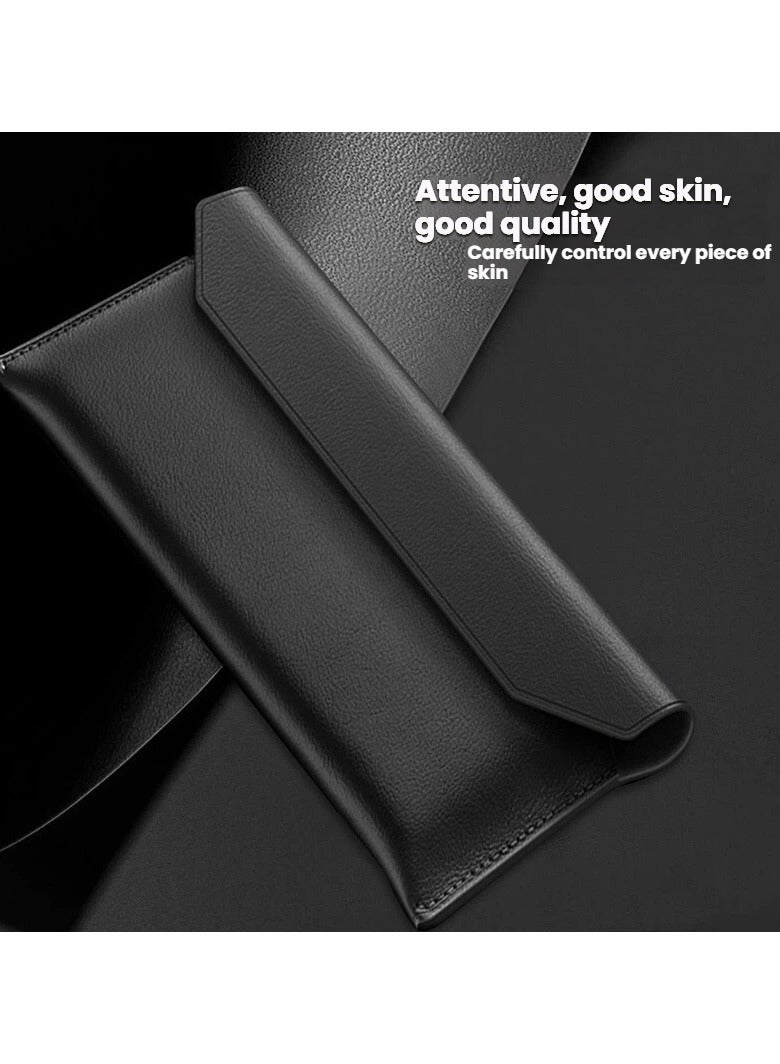 عام غطاء جلدي متوافق مع VIVO X Fold5 - حافظة مطوية مغناطيسية بتصميم الظرف، واقية من الصدمات والسقوط لـ VIVO X Fold5 - Image 4