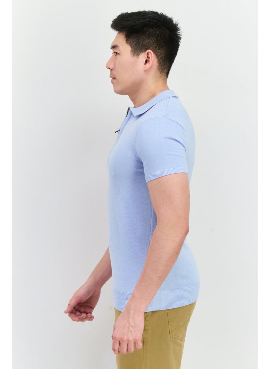 Men Regular Fit Short Sleeve Brand Logo Polo Shirt, Sky Blue - pzsku/Z688EDF9DBDF9883373F6Z/45/_/1739197012/7d56cfcb-8215-4ff4-86eb-22c91a345cb7