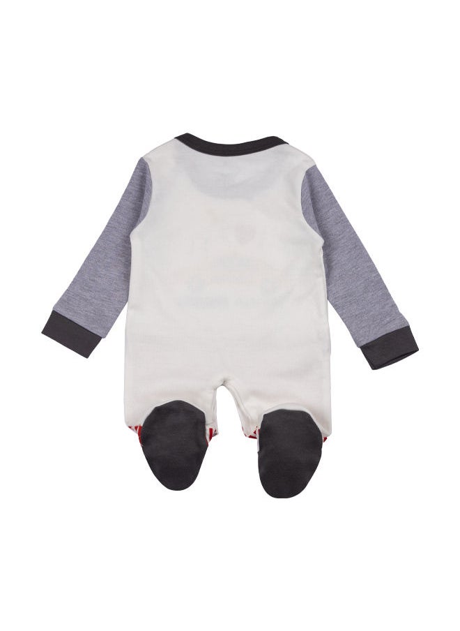 Babies Basic 100% Cotton Printed Long Sleeves Jumpsuit/Romper/Sleepsuit With Feet Covering For Babies  - Image 2