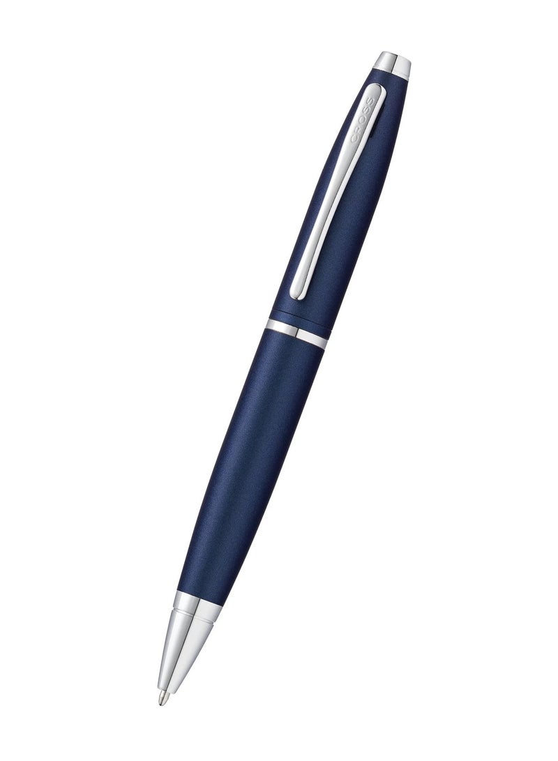Cross 1-Piece Calais Ballpoint Pen In Gift Box Black Ink Blue Barrel - Image 1
