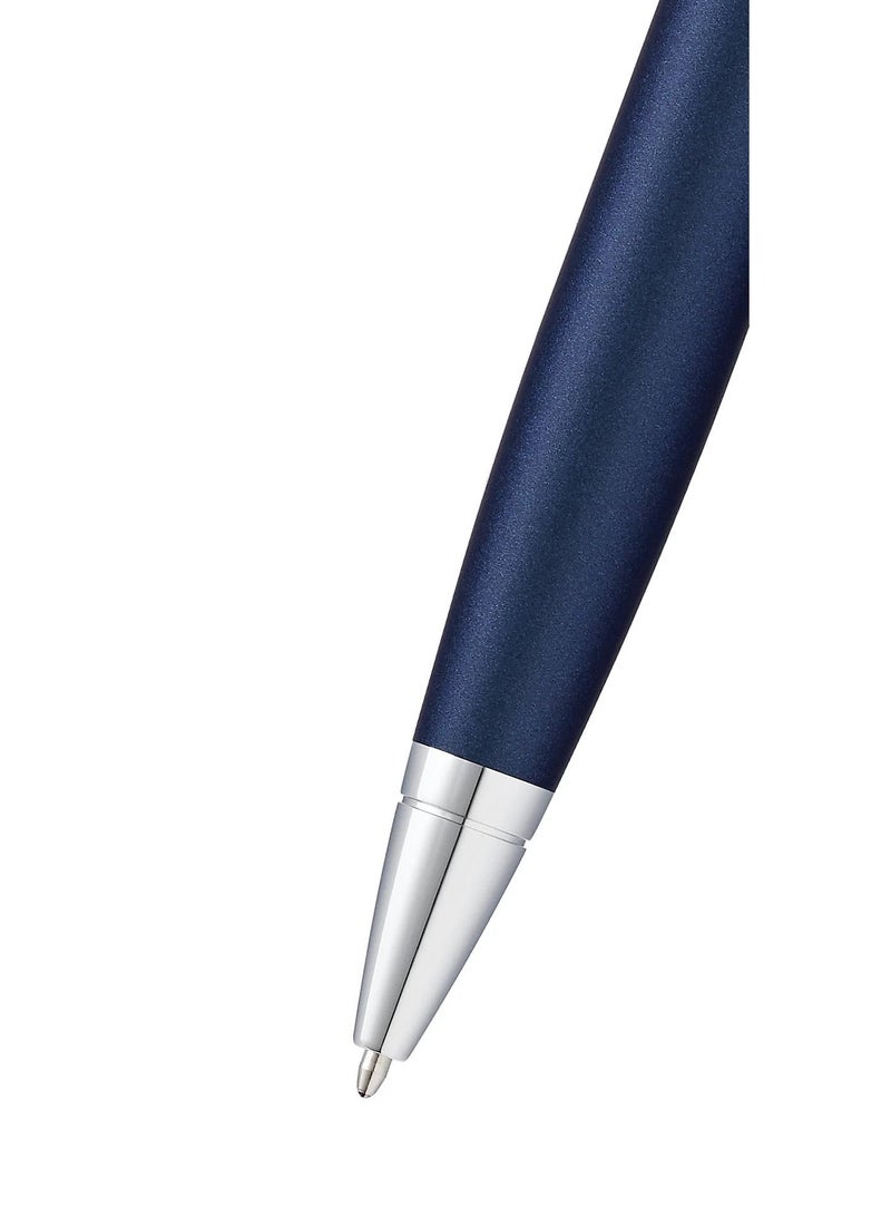Cross 1-Piece Calais Ballpoint Pen In Gift Box Black Ink Blue Barrel - Image 5