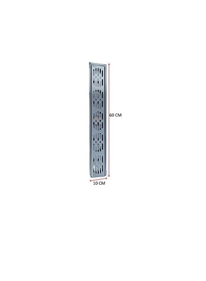 صنديكس Sundex مصفاة أرضية من الفولاذ المقاوم للصدأ للاستحمام مع تدفق الصرف SD1602-60x10x2cm - Image 3