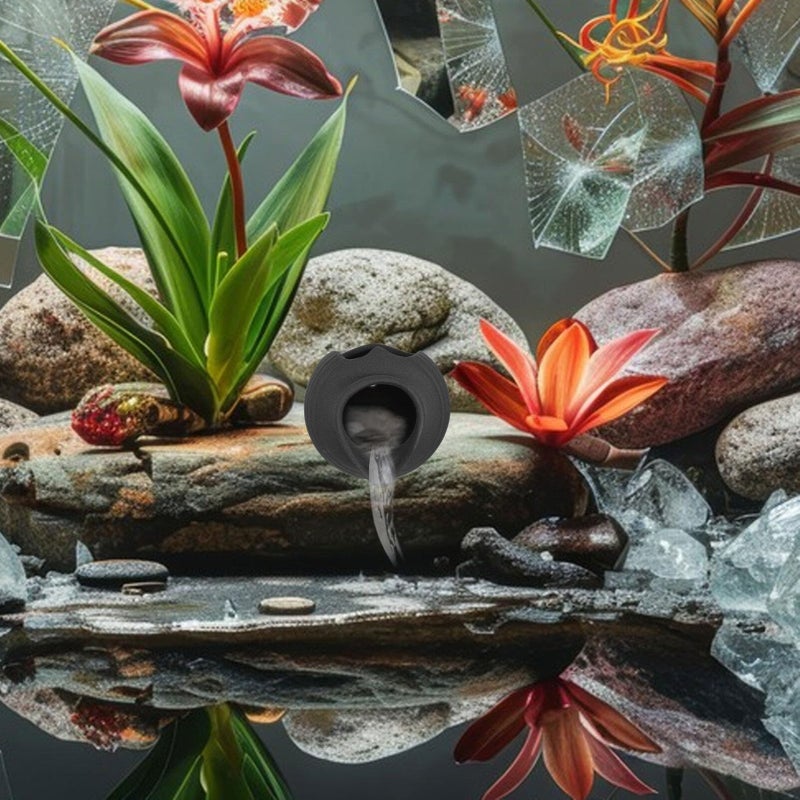 Ceramic Water Dispenser Jar Hydroponic Fountain Decor For Indoor Fish Tank Garden - Image 3