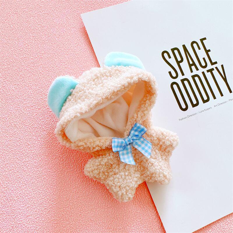 10cm Cotton Doll Explorer Outfit Denim Set 10cm brown bear bow lambswool jumpsuit 