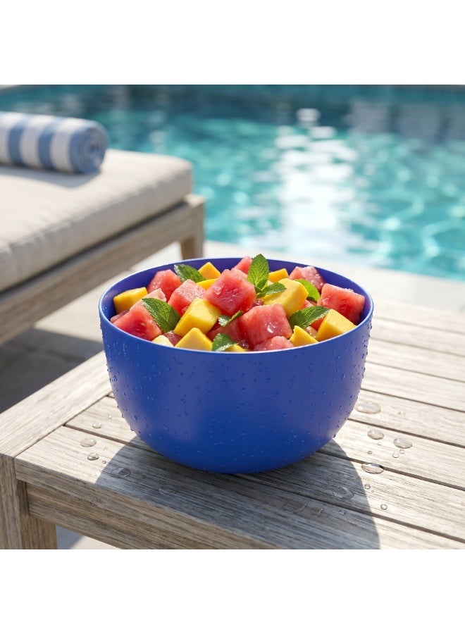 EasyGO Easy-Go Set of Reusable Plastic Bowls 2.2L (2 Bowls) BPA Free PP – Microwave, Freezer & Dishwasher Safe - Azure Blue - Image 1