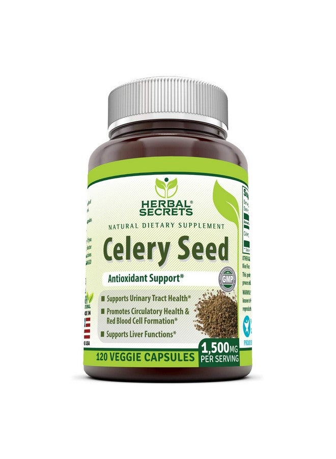 Herbal Secrets Celery Seed Extract Supplement | 1500 Mg | 120 Veggie Capsules | Non-GMO | Gluten-Free | Made in USA - Image 1