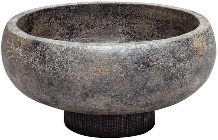 Uttermost Brixton 14 Wide Black Terracotta Modern Decorative Bowl - Image 1