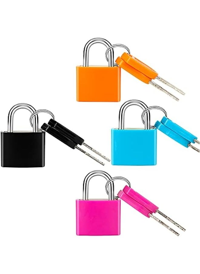 Generic Set of 4 Mini Padlocks with Keys for Luggage & Backpacks  - Image 1