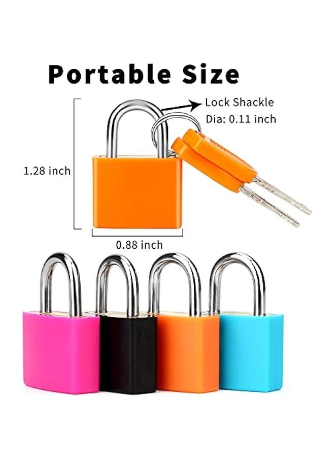 Generic Set of 4 Mini Padlocks with Keys for Luggage & Backpacks  - Image 2