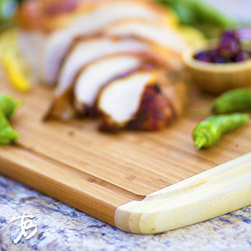 Totally Bamboo Kona Groove Bamboo Carving & Cutting Board, 18" x 12-1/2" - Image 3