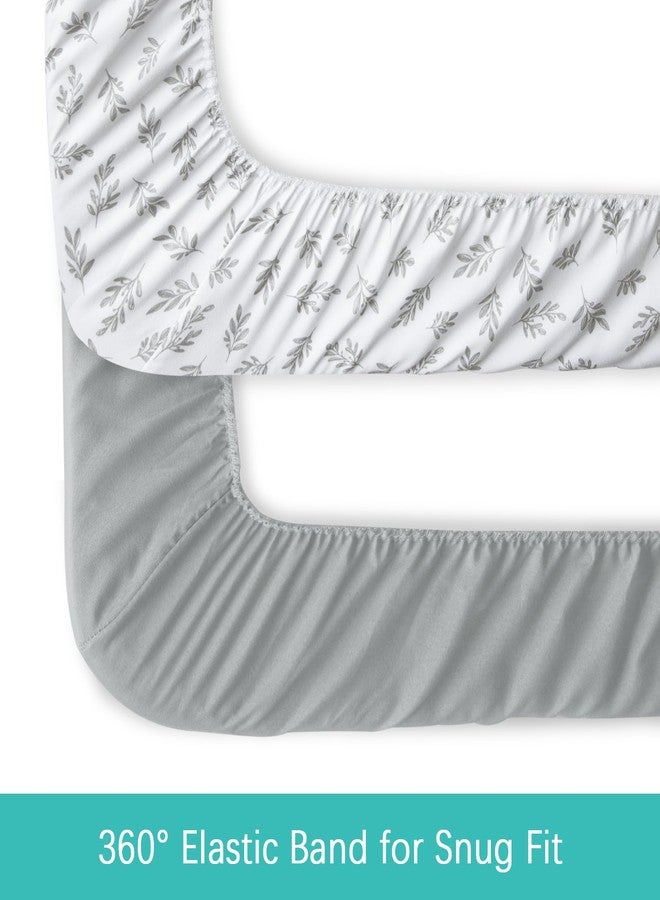 Biloban Baby Bassinet Sheets 4 Pack Fit for AirClub, Mika Micky Bedside Sleeper, Newton, Ezebaby, Besrey, and Bellababy Bassinet, Ultra Soft & Skin-Friendly, Grey - Image 3