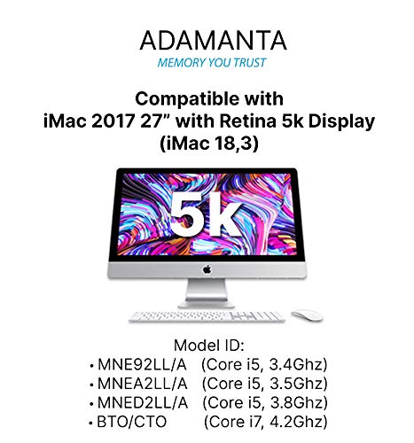 Adamanta 32GB (2x16GB) Memory Upgrade Compatible for 2017 Apple iMac 27” Retina 5K Display & iMac 21.5” Retina 4k Display DDR4 2400MHz PC4-19200 SODIMM 2Rx8 CL17 1.2v Dual Rank RAM DRAM - Image 3
