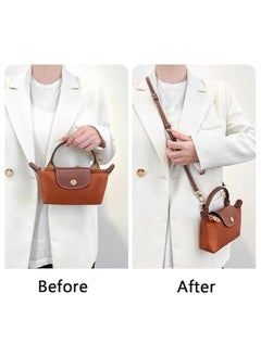 NIBEMINENT Wide Shoulder Strap Adjustable DIY Replacement Belt Crossbody Canvas Bag Handbag for Multi Pochette Accessories(Brown), Hy01 Brown-gold Diy, HY01 brown-gold diy  - Image 5