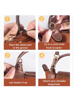 NIBEMINENT Wide Shoulder Strap Adjustable DIY Replacement Belt Crossbody Canvas Bag Handbag for Multi Pochette Accessories(Brown), Hy01 Brown-gold Diy, HY01 brown-gold diy  - Image 3