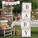 Heboland Wildflower Baby Shower Decorations 4 Pcs in Bloom Thickened Cardstock Blocks With Letters Banner Clear Stickers for Girls Party Decor - Image 3
