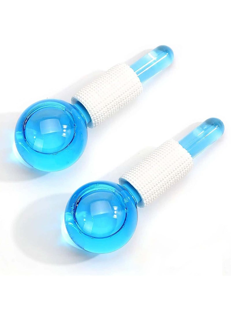 MARK STORE Ice Roller Globe, 2 Pcs Ice globe Massager, Facial Roller Cold Skin Massager, Safe and Durable, Non Slip and Easy To Use, for Daily Beauty, Redness Soothing, Facial Wrinkle Removal, Puffines Reduction  - Image 4