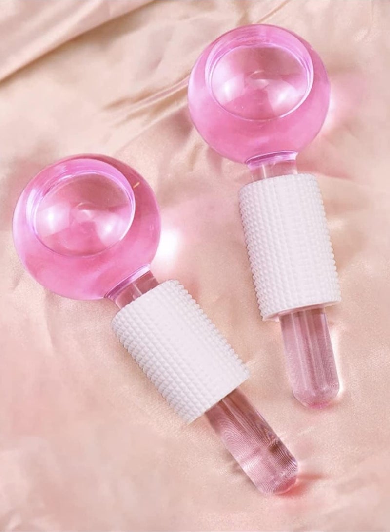 MARK STORE Ice Roller Globe, 2 Pcs Ice globe Massager, Facial Roller Cold Skin Massager, Safe and Durable, Non Slip and Easy To Use, for Daily Beauty, Redness Soothing, Facial Wrinkle Removal, Puffines Reduction  - Image 3