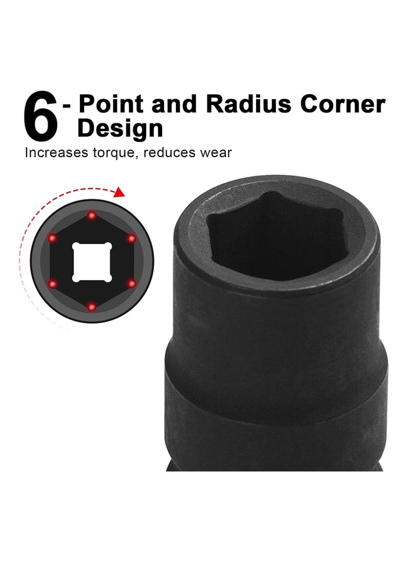 Jetech Jetech 3/4" Drive 21mm Deep Impact Socket, Metric 3/4-Inch Drive Deep Impact Socket, Professional Cr-Mo 3/4-Inch Drive 21mm Deep Impact Socket with 6-Point Design  - Image 3