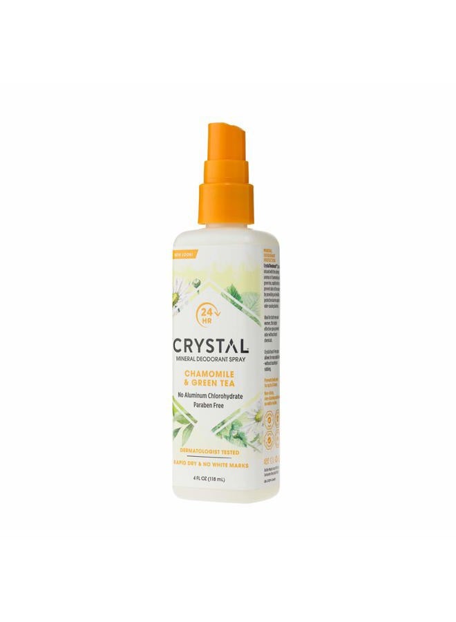 CRYSTAL Deodorant Mineral Deodorant Spray, Chamomile & Green Tea 4 oz (Pack of 12) - Image 3