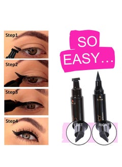 docolor Liquid Eye liner Stamp Black Double-sided Winged Eye Liner Ink Waterproof Smudgeproof Long Lasting Wing Original Eyeliner Pen  - Image 2