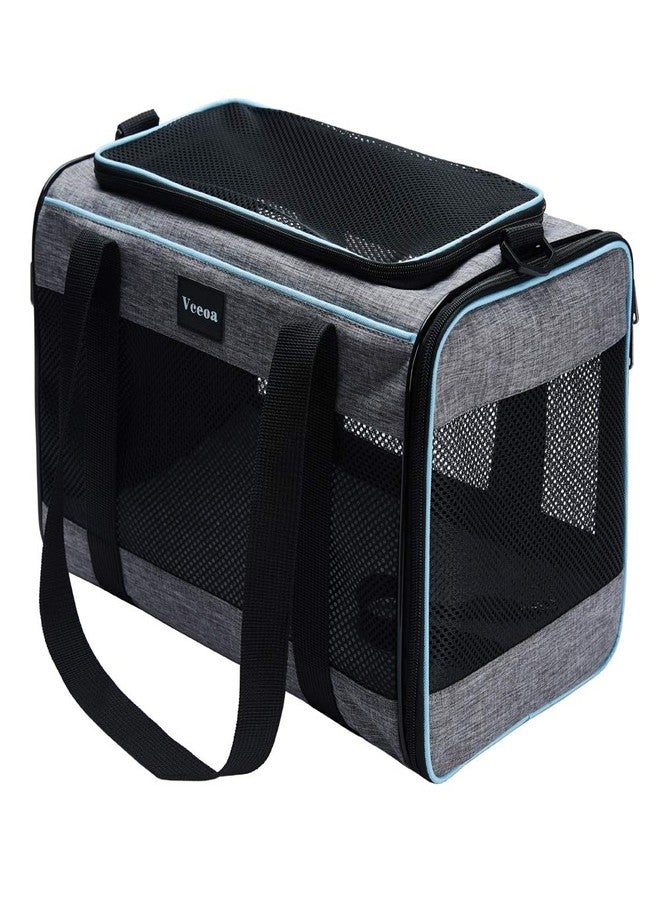 Vceoa 19x12x12 Inches Cat, Dog Carrier for Pets Up to 22 Lbs, Soft-Sided Cat Bag Animal Carriers Travel Puppy Carry As a Toy of Fabric Pet Home - Image 3