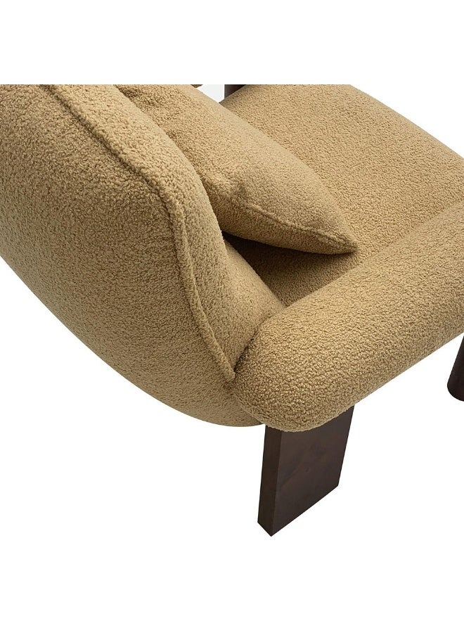 DANUBE HOME V2 Strand 1 Seater Fabric Accent Chair – Modern Comfortable Armchair for Living Room, Bedroom, Lounge, Office – Stylish Upholstered Single Sofa Chair - Beige - Image 4