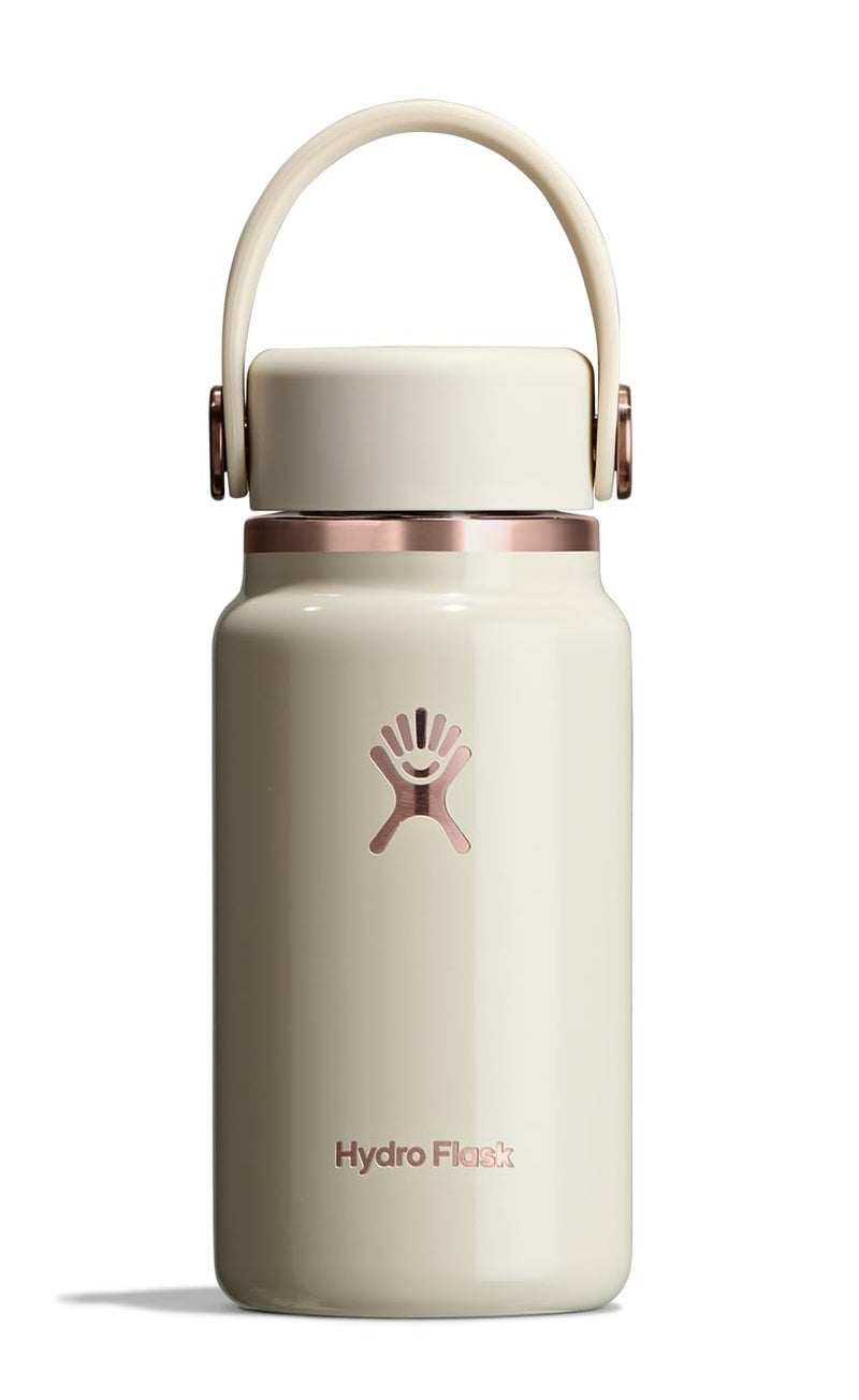 Hydro Flask Micro Bottle Leak Proof Purse or Pocket Flask Insulated Mini Water Bottle 67 Oz Linen Rose Gold - Image 2