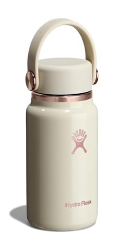 Hydro Flask Micro Bottle Leak Proof Purse or Pocket Flask Insulated Mini Water Bottle 67 Oz Linen Rose Gold - Image 3
