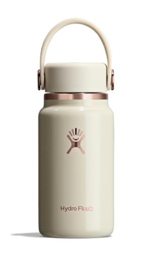 Hydro Flask Micro Bottle Leak Proof Purse or Pocket Flask Insulated Mini Water Bottle 67 Oz Linen Rose Gold - Image 1