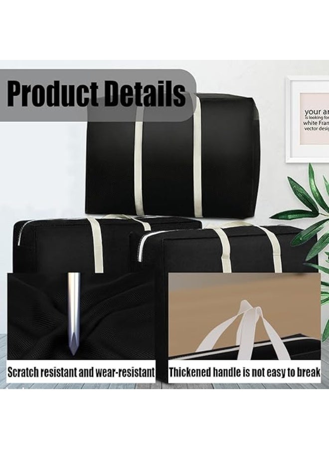 DUNISO 5 Pcs Extra Large Moving Bags，Storage Bags with Strong Zippers & Carrying Handles，Waterproof and Dustproof Heavy Duty Laundry Bag,Space Saving, for Bedding/Duvets/Pillows/Laundry/Clothes，70*50*25cm - Image 4