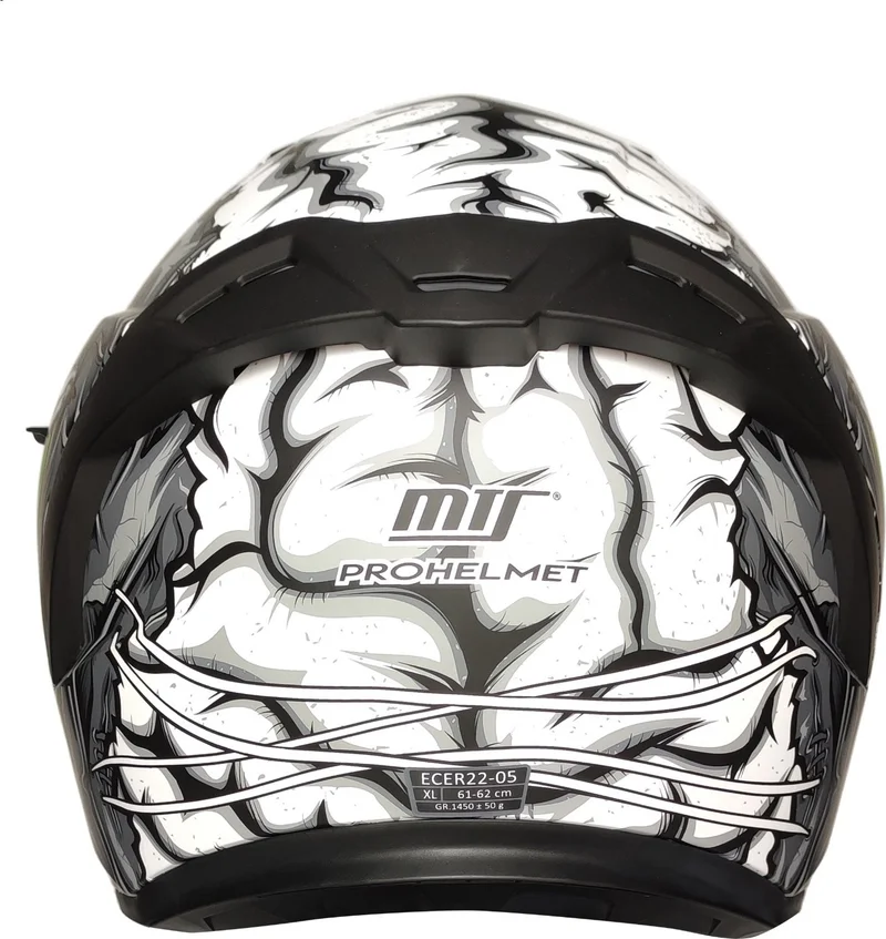 ام تي اس -801 Snake Closed Helmet (Zombies White)