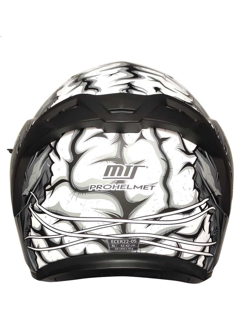 MTS - -801 Snake Closed Helmet (Zombies White) - Image 1