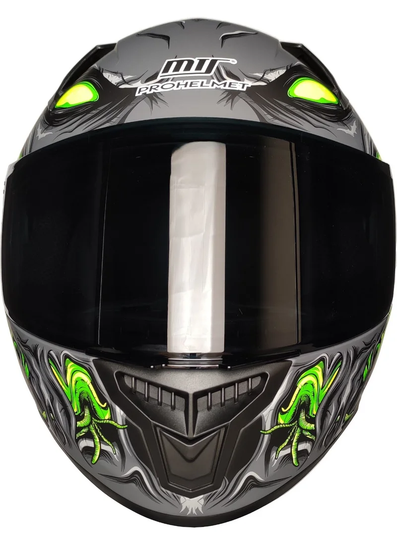 MTS -801 Snake Closed Helmet (Zombies White)
